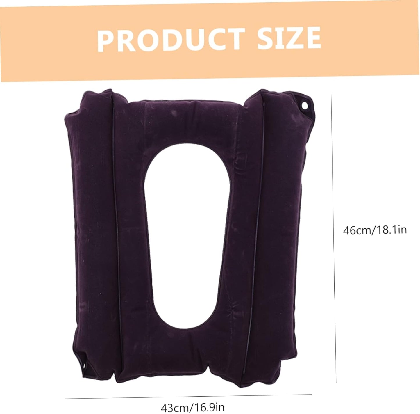 Inflatable U-Shaped Toilet Seat Cushion – Portable Foldable Design for Travel, Elderly & Post-Surgery Care