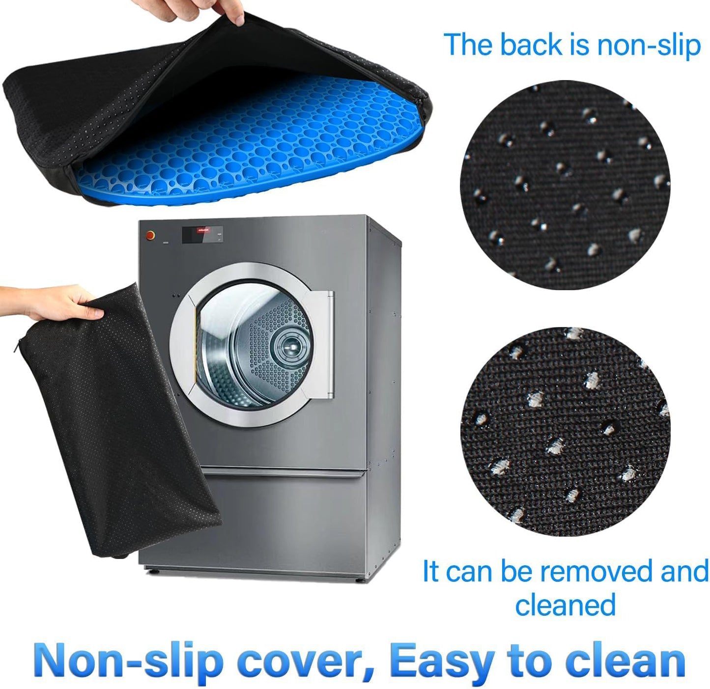 Honeycomb Gel Seat Cushion – Double Thick with Non-Slip Base & Breathable Cover, Pressure Relief for Office or Home