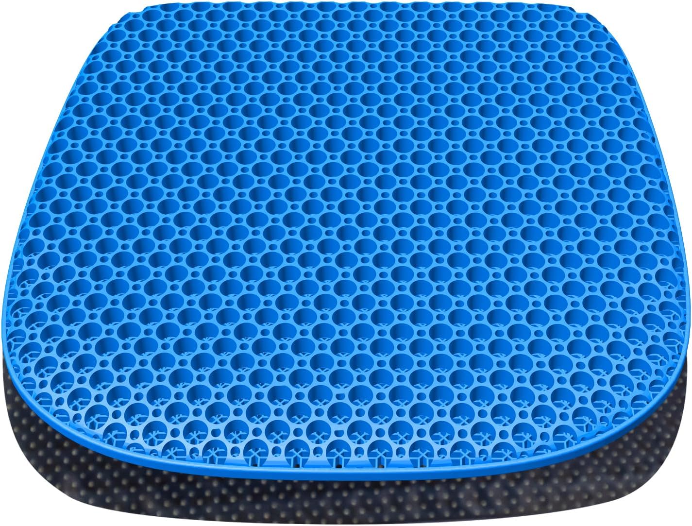 Honeycomb Gel Seat Cushion – Double Thick with Non-Slip Base & Breathable Cover, Pressure Relief for Office or Home