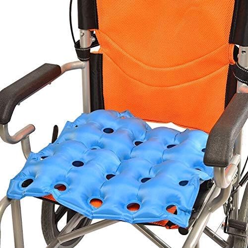 Inflatable Pressure Relief Seat Cushion – Breathable Air Cell Pad with Hand Pump for Office, Wheelchair & Car Use