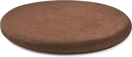 Round Memory Foam Seat Cushion – High-Density Foam Pad for Wooden Chairs, Stools, Dining or Office Seating (Brown)